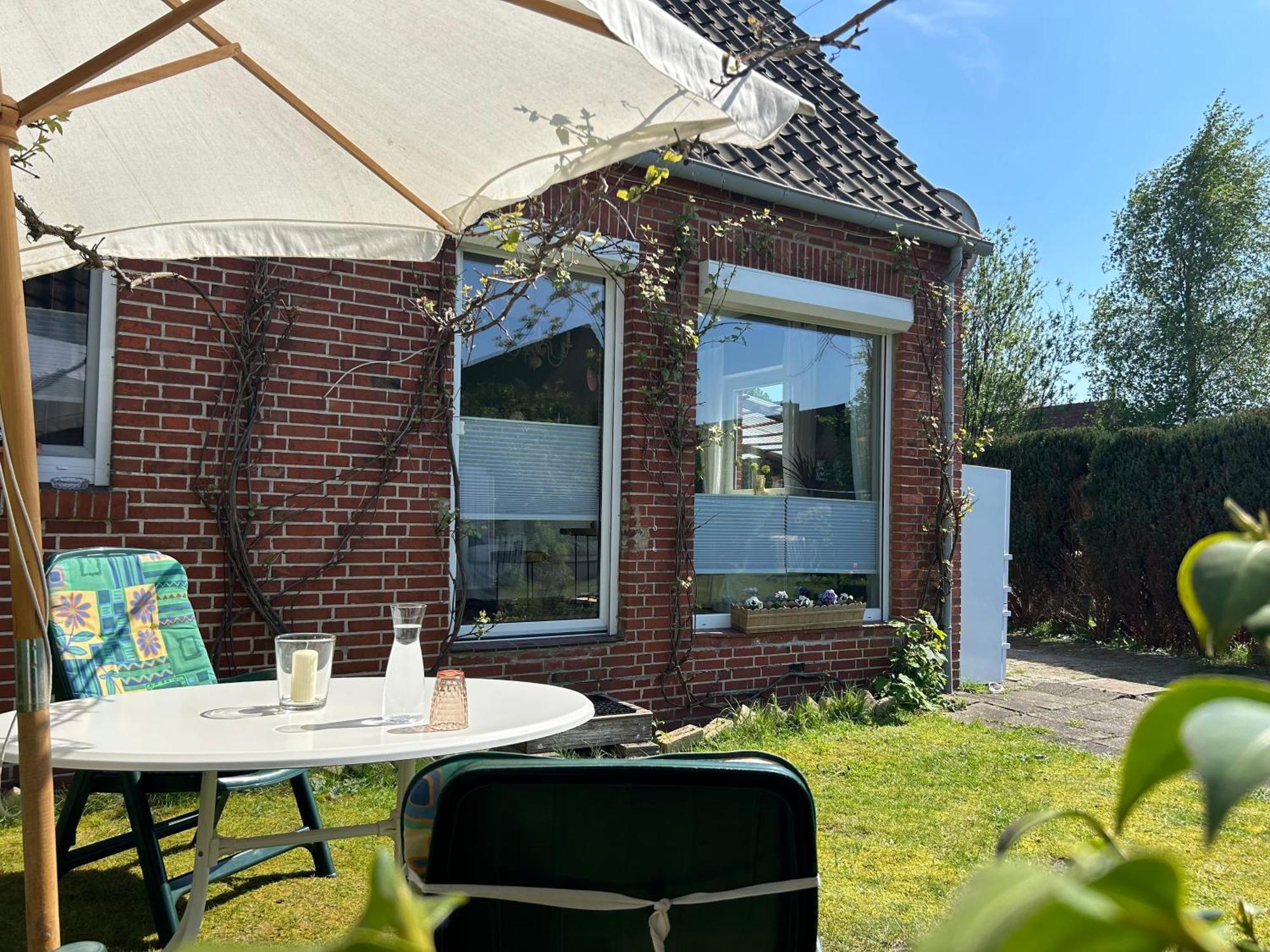 Ferienwohnung Haus Papenburg Garten Parkplatz Nordsee Dış mekan fotoğraf